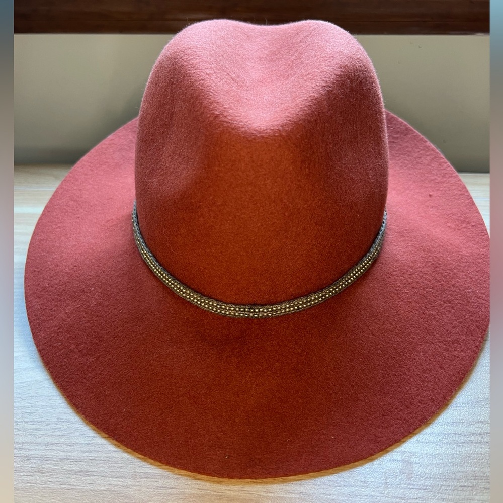 Lucky Brand Wool Felt Wide-Brim Hat - Rust Color - Picture 2 of 16